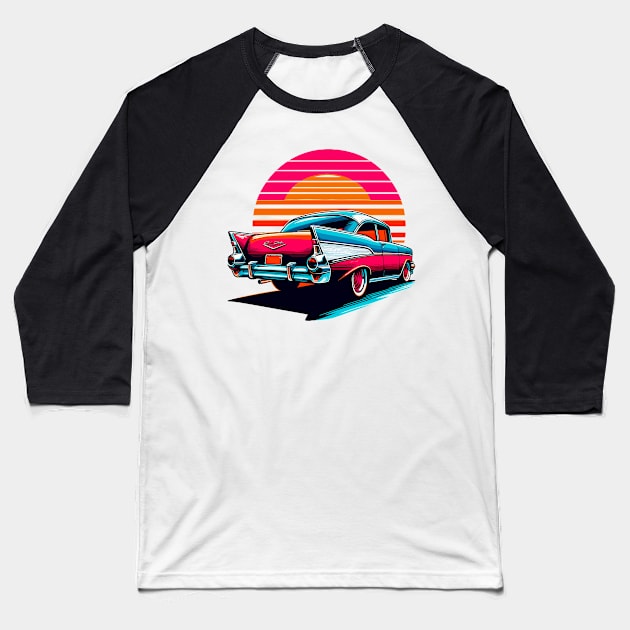 Chevrolet Bel Air Baseball T-Shirt by Vehicles-Art